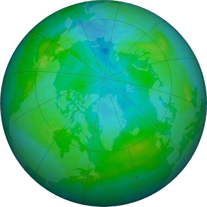 Arctic ozone map for 04 August 2011